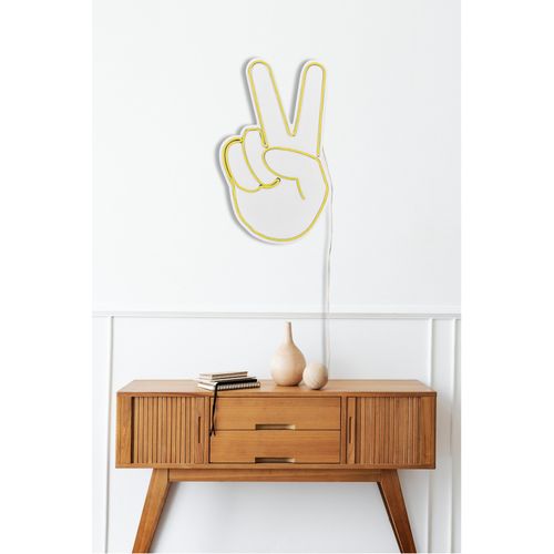 Wallity Ukrasna plastična LED rasvjeta, Victory Sign - Yellow slika 13