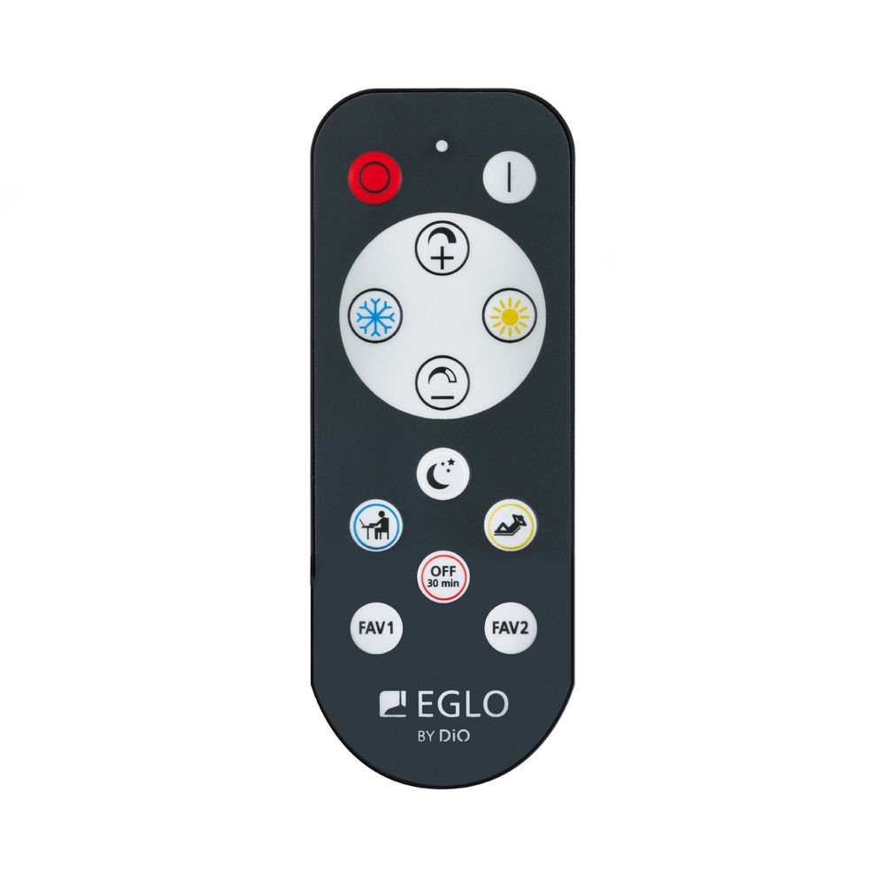 Eglo Zubieta-A Stropna LED Lampa, 36W, Promjer 495mm, Dimabilna, Sa Daljinskim Upravljačem, Crno/Bijela slika 3