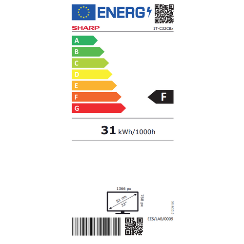 Sharp TV 32CB4E (LED, HD, Active Motion 100, DVB-T/T2/C/S/S2 HEVC/H.265, 81cm) slika 4