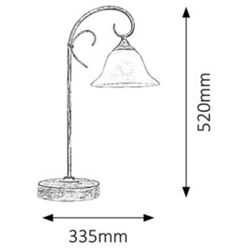 Rabalux Katherine stona lampa E27 max 40W bela Industrijska rasveta slika 4