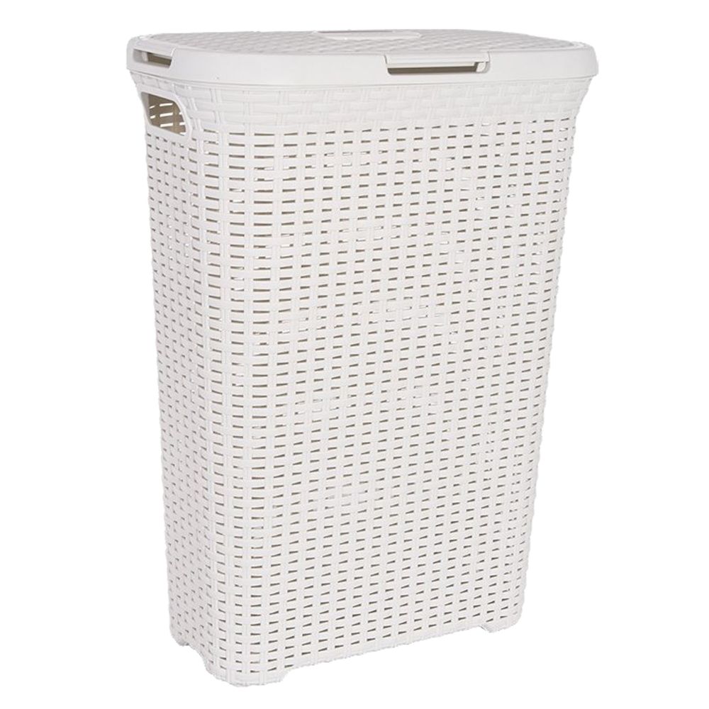 Curver korpa za veš 60L bijela RATTAN  slika 1