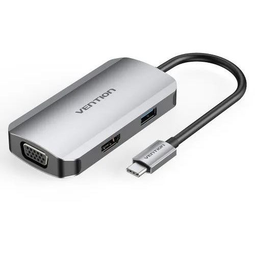 Vention USB-C to HDMI VGA USB 3.0 PD Docking Station 0,15m slika 1