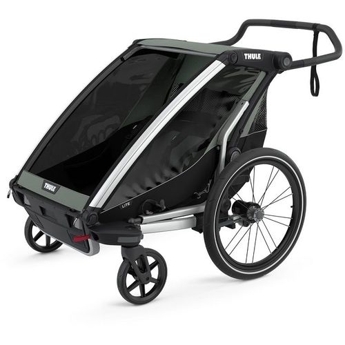 Thule Chariot Lite 2 zeleno (agava)/crna sportska dječja kolica i prikolica za bicikl za dvoje djece (4u1) slika 14