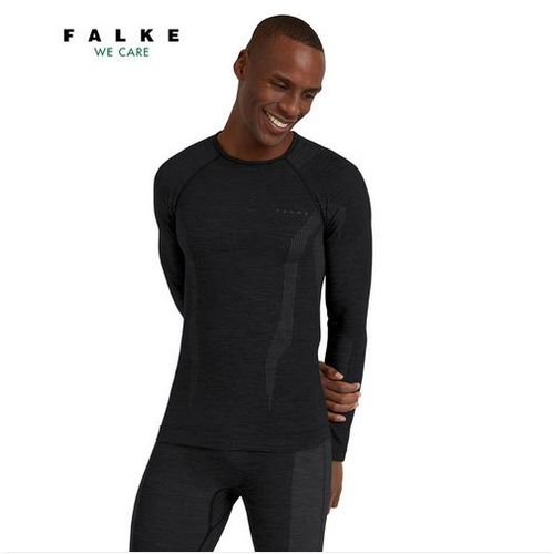 Falke muška majica Wool-Tech, crno slika 1