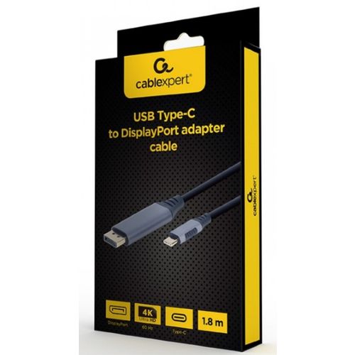 CC-USB3C-DPF-01-6 Gembird USB Type-C to DisplayPort male adapter cable, space grey, 1.8 m A slika 3