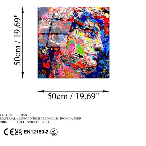 UV-813 - 50 x 50 Multicolor Decorative Tempered Glass Painting slika 7