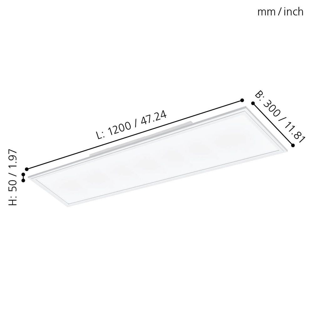 SALOBRENA 1 Stropna Rasvjeta - LED Panel 1200x300 4000K Opal slika 4
