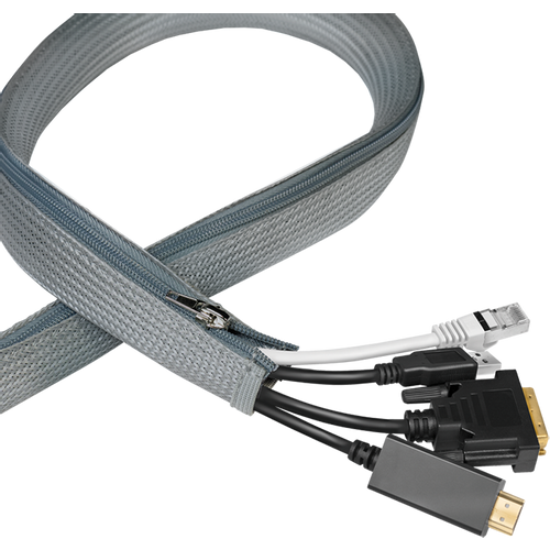 LogiLink fleksibilna zaštita za kablove sa rajfešlusom 1m x 50mm siva slika 2