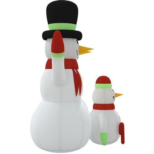 Obitelj snjegovića na napuhavanje s LED svjetlima 500 cm slika 5