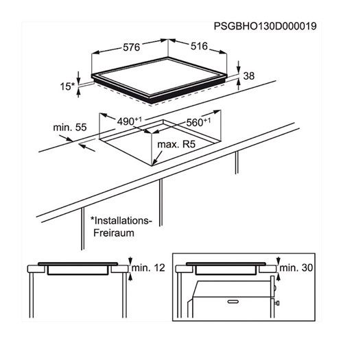 Electrolux EHF6346XOK Ugradna staklokeramička ploča, senzorsko upravljanje, OptiFit Frame™ INOX slika 2