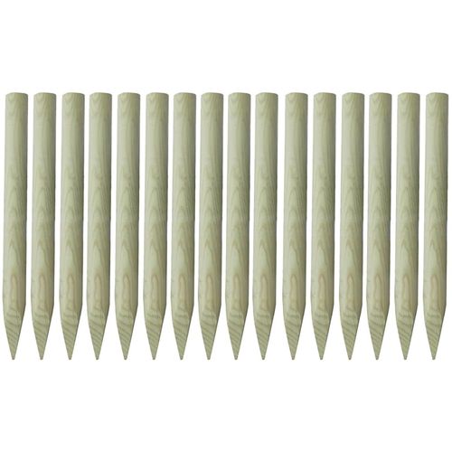 Šiljasti stupovi za ogradu 16 kom od impregniranog drva 100 cm slika 13