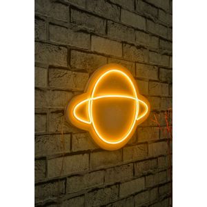 Wallity Ukrasna plastična LED rasvjeta, Saturn - Yellow