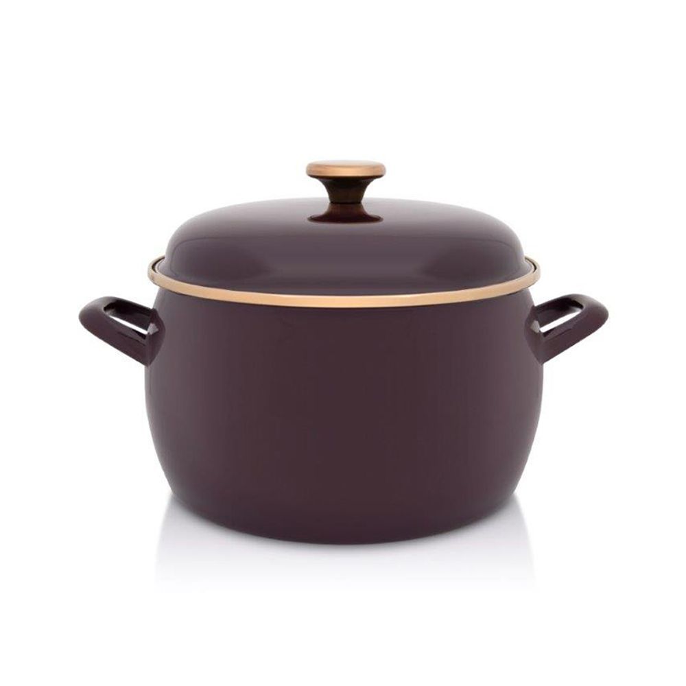 Metalac šerpa duboka Bordo amor sa poklopcem 24 cm / 7.9 l slika 1