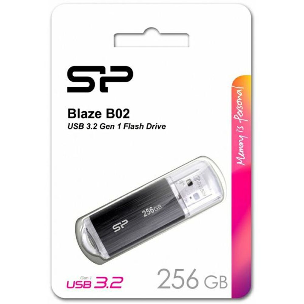 SP USB 3.2 FLASH DRIVE BLAZE B02 256GB BLACK slika 2