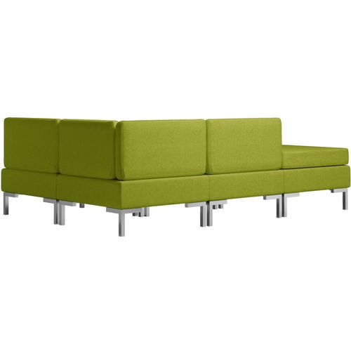 4-dijelni set sofa od tkanine zeleni slika 39