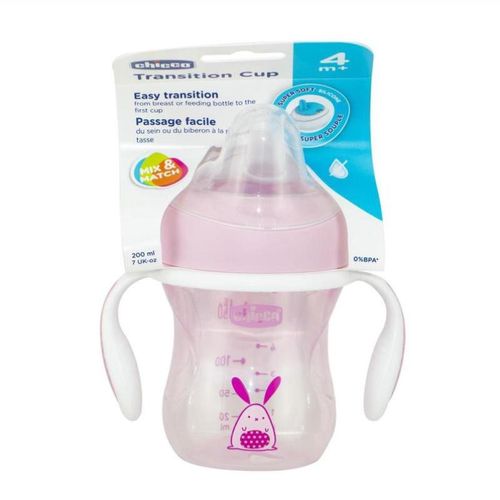 Chicco Čaša TRANSITION 4m+ 200ml, Roza slika 1