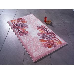 Colourful Cotton Kupaonski tepih, Coral - Pink (80 x 140)