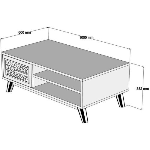 Ayla - Walnut, White Walnut
White Coffee Table slika 4