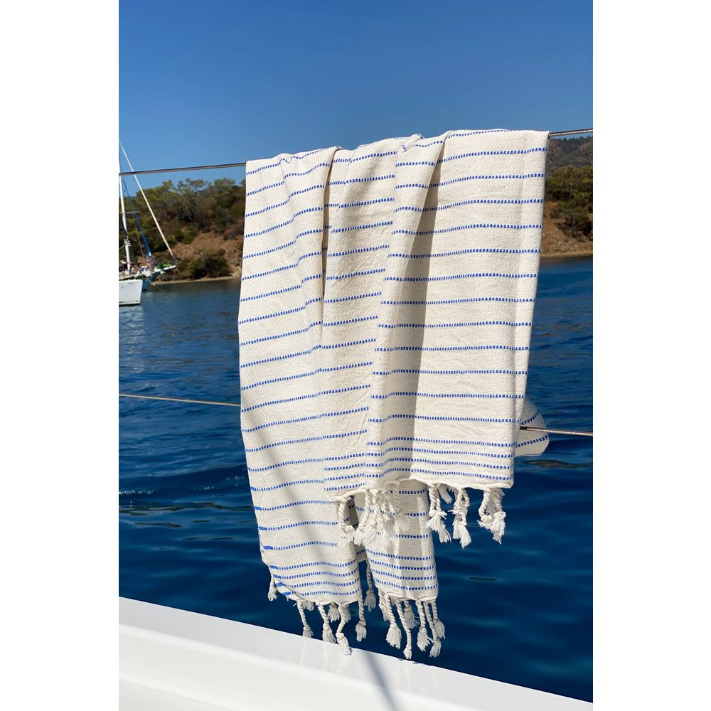 Capri - Plava Krem Fouta (Peškir za plažu) slika 1