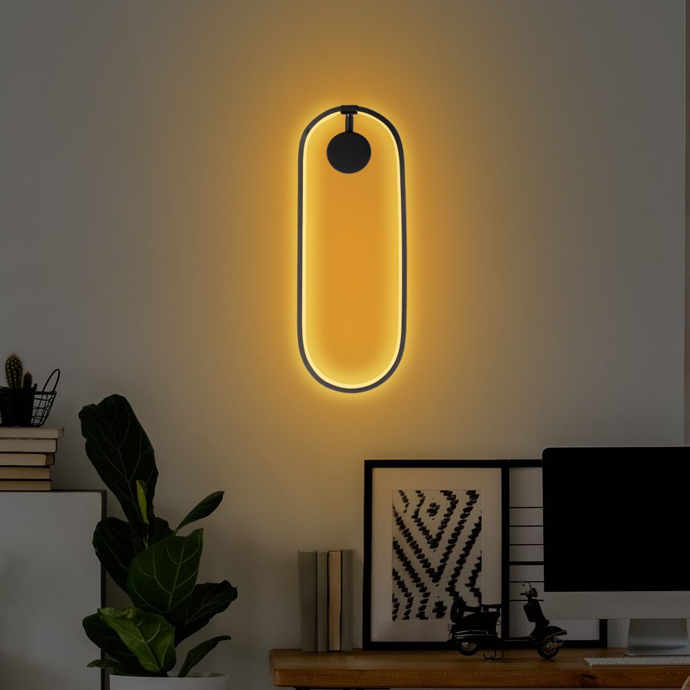 Can - 13556 Crna Zidna Lampa slika 1