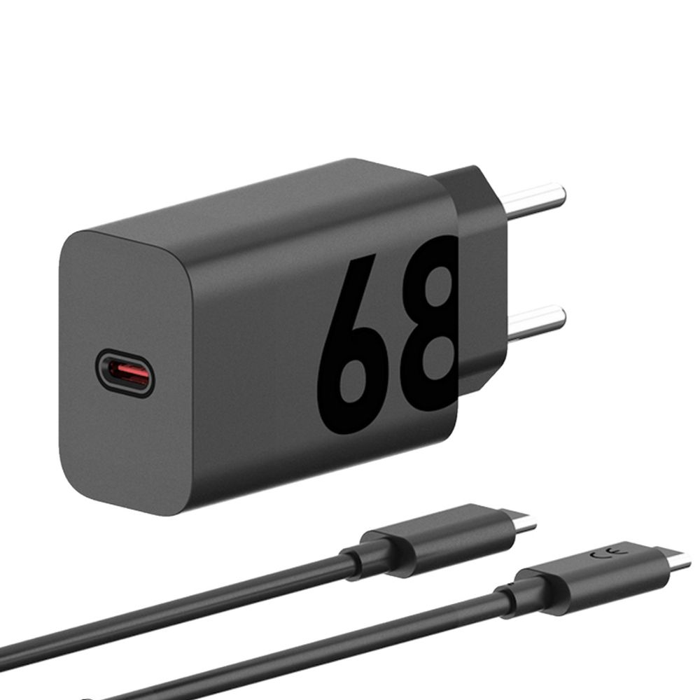 Zidni punjač Motorola 68W 6.2A 1 x USB-C s USB-C kabelom crni PG38C06281 slika 2