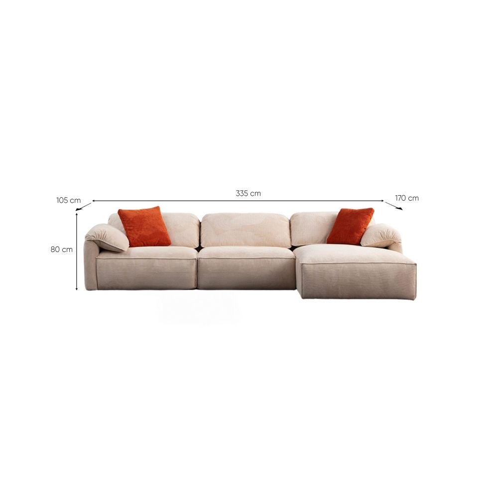 Ugaona sofa Flamingo Corner 5 (L1+O1+Chlr) - boja: krem slika 7