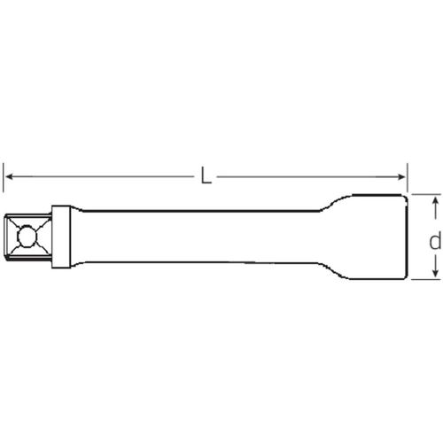 Stahlwille 509/5 13010002 produžetak za nasadni ključ   Pogon (odvijač) 1'' Izlaz 1/2'' (12.5 mm) 130 mm 1 St. Produžetak za nasadne ključeve 130 mm Stahlwille 509/5 13010002 slika 2