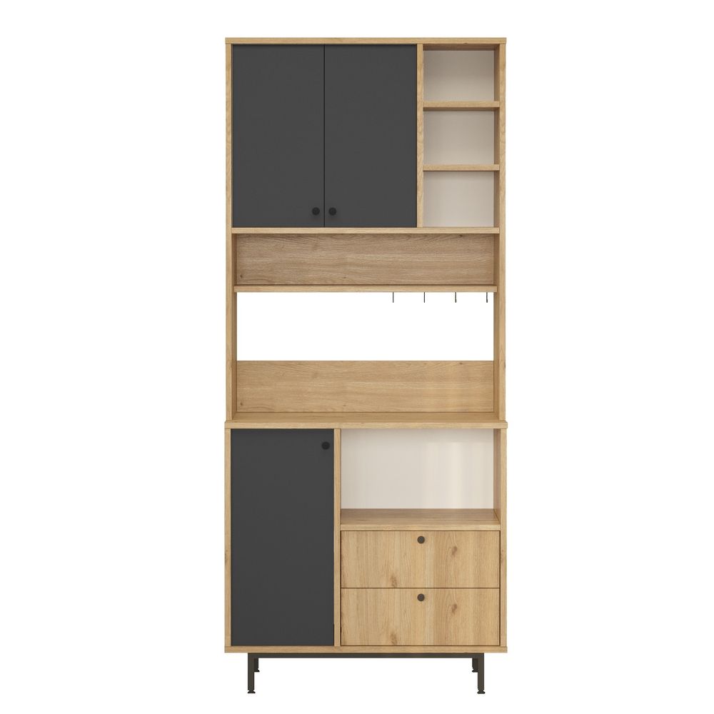 Višenamjenski ormar RE6-SA Oak Anthracite slika 4
