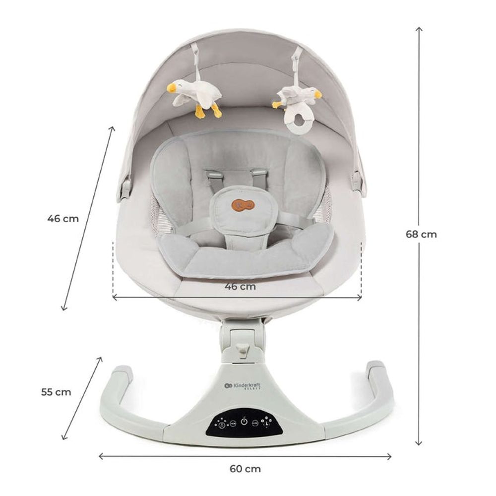 Kinderkraft Električna ležaljka Tulsy, Beige slika 13