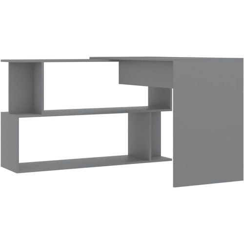 Kutni radni stol sivi 200 x 50 x 76 cm od iverice slika 4