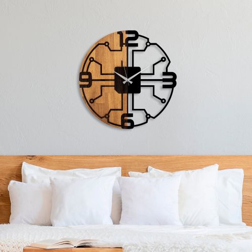 Wallity Ukrasni drveni zidni sat, Wooden Clock - 61 slika 2