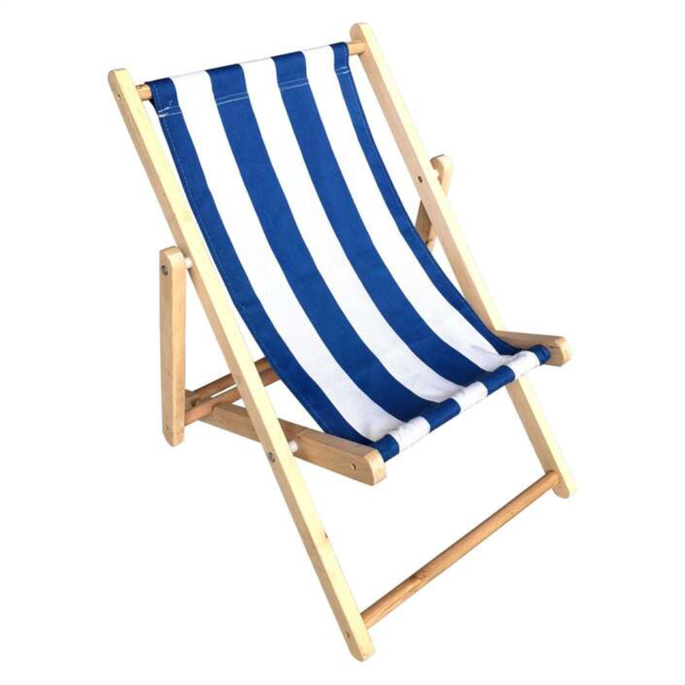 2019YZ02 Drvena sklopiva stolica za plažu, Plava slika 1