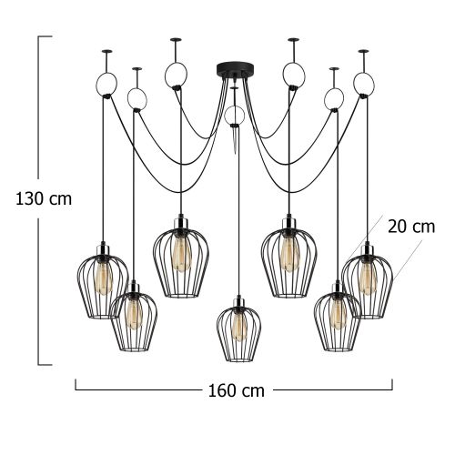 Luster Tel - 6696 Black Chandelier slika 3