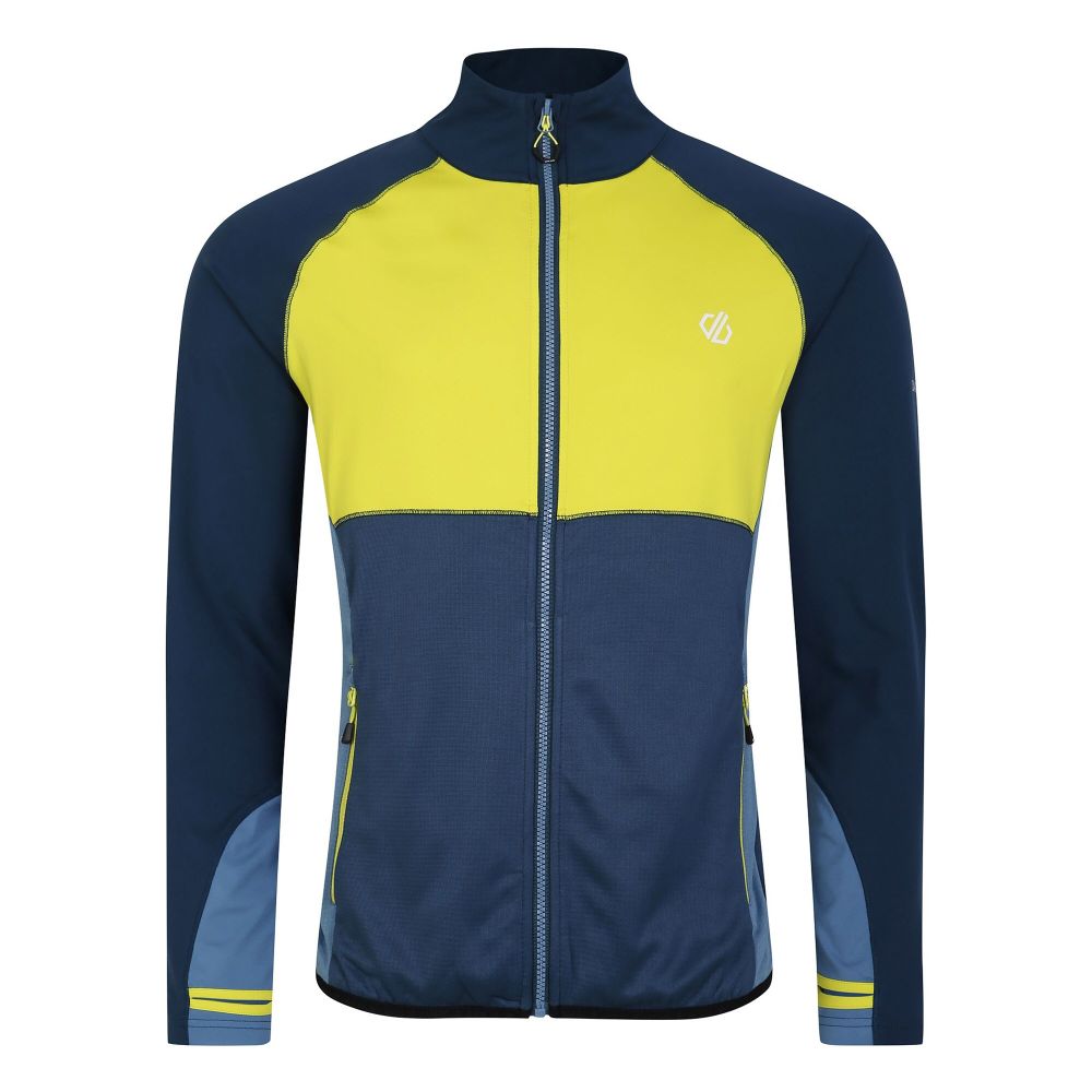 Dare2B Muški duks na kopčanje Substratum II Core Stretch, Neon/Moonlight Denim slika 1