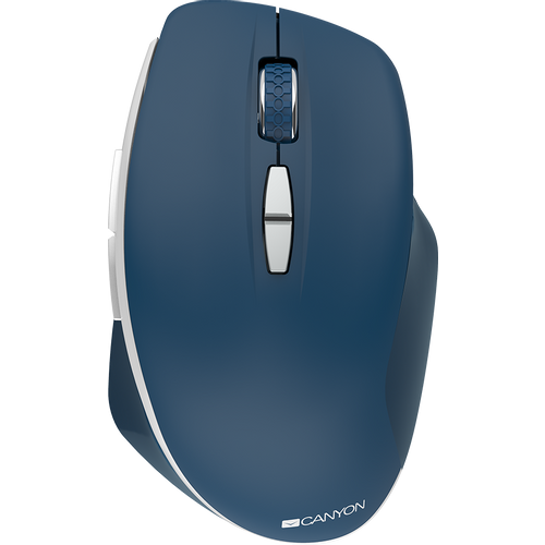 CANYON MW-21, 2.4 GHz Wireless mouse ,with 7 buttons, DPI 800/1200/1600, Battery: AAA*2pcs,Blue,72*117*41mm, 0.075kg slika 1