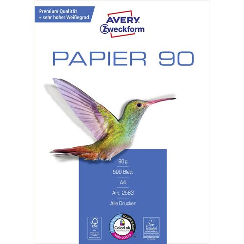 Avery-Zweckform PAPER Inkjet + Laser 2563  univerzalni papir za pisače i kopiranje DIN A4 90 g/m² 500 list bijela slika 3