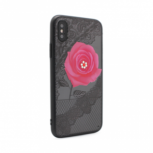 Torbica Lace Flower za iPhone X pink