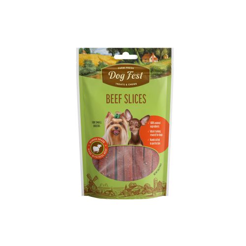 Dog Fest Beef Slices, Small breed, poslastica za pse malih pasmina, trakice s govedinom, 55 g slika 1