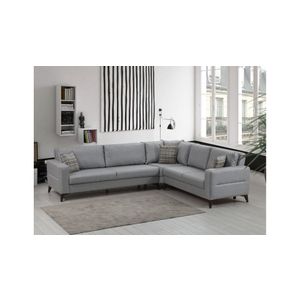 Kristal 3+Corner+2 - Light Grey Light Grey Corner Sofa-Bed