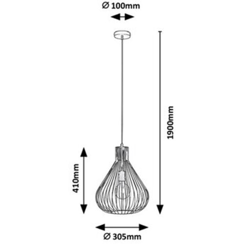 Rabalux Zille,visilica E27 1x40W,m. slika 2