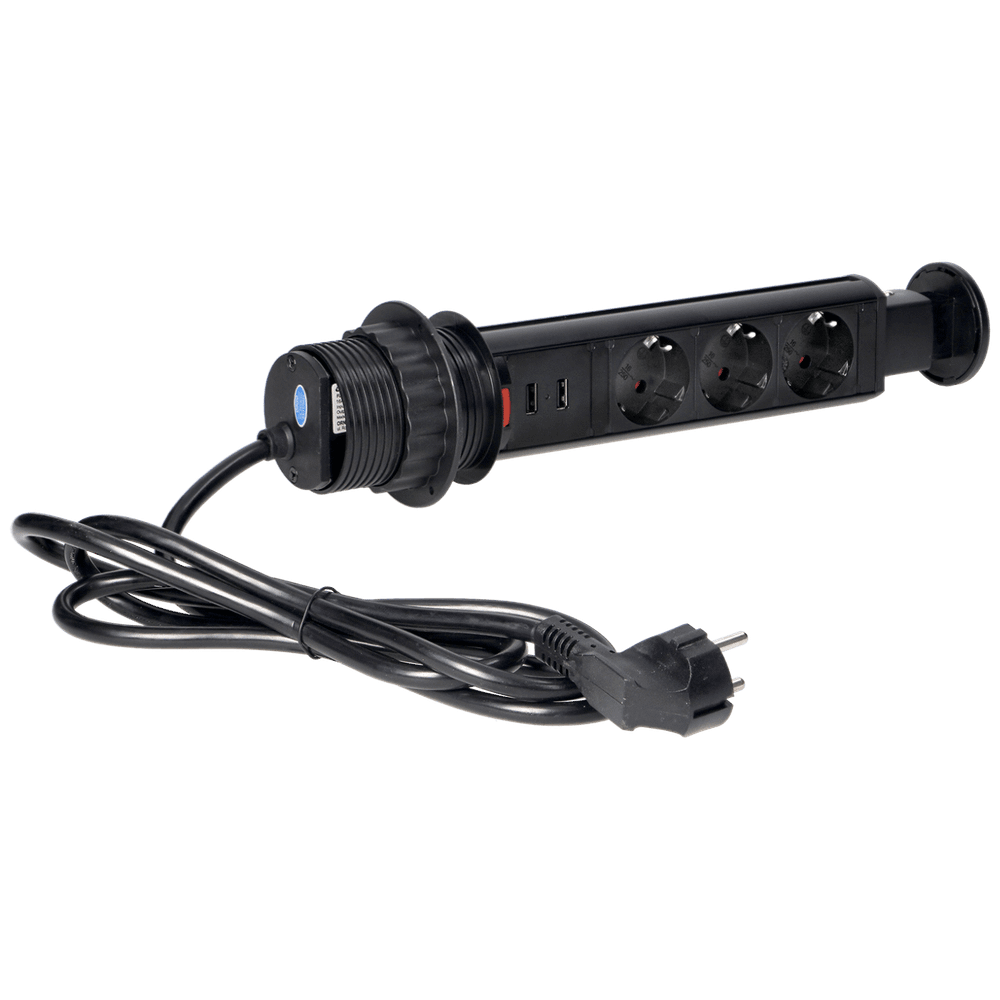 Orno Produžni kabel sa 3 x Schuko utičnice + 2 x USB, ugradbena - OR-AE-1349(GS)/B slika 5