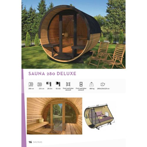 Vanjska sauna Deluxe 280 Thermowood slika 3