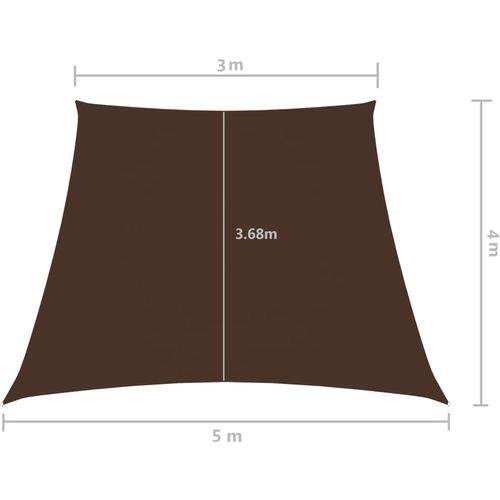 Jedro protiv sunca od tkanine Oxford trapezno 3/5 x 4 m smeđe slika 12