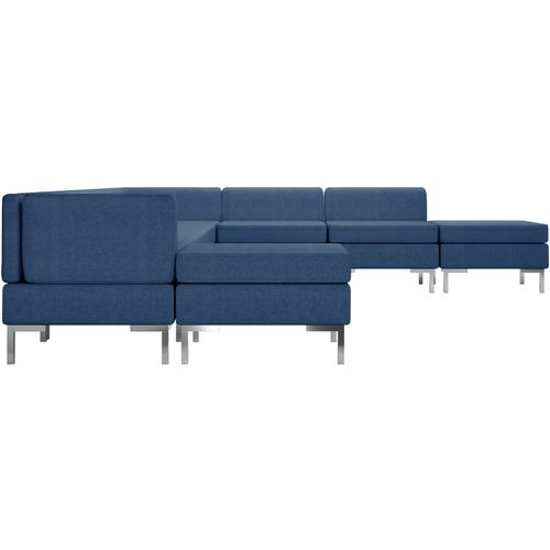 9-dijelni set sofa od tkanine plavi slika 27