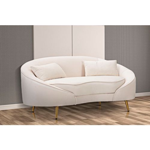 Mauro Ferretti Kauč SOFA 2 SEATERS OSLO WITH CUSHIONS CREAM cm 148X84X68 slika 9