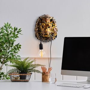 Lion Head Multicolor Wall Lamp