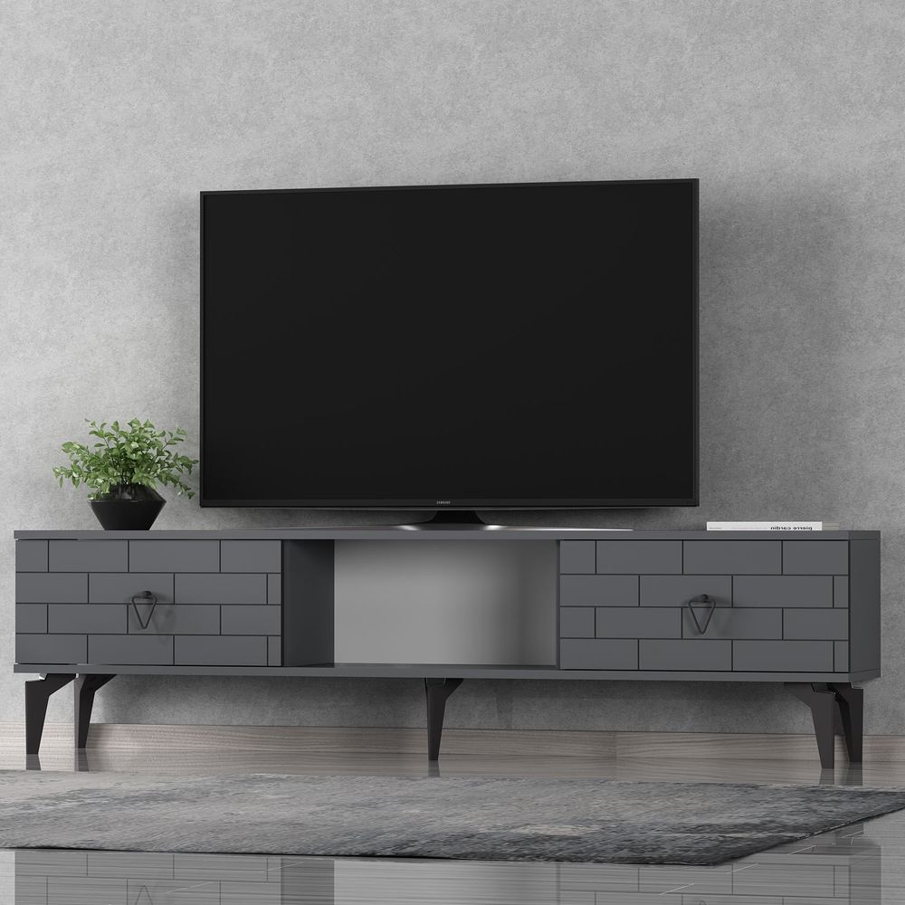 TV Stalak Varna u Antracit Boji slika 2