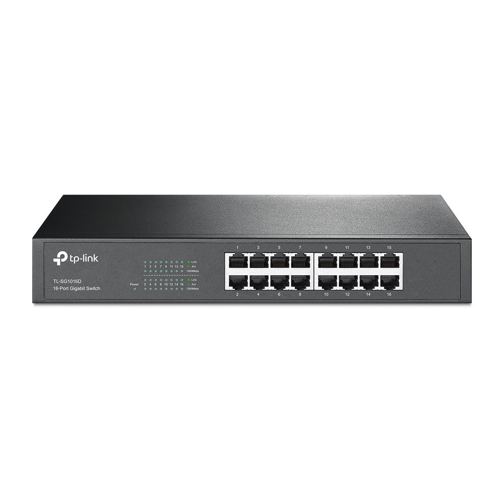 TP-Link TL-SG1016D 16-PortGigabit Desktop/RackmountSwitch, 16x10/100/1000 slika 2