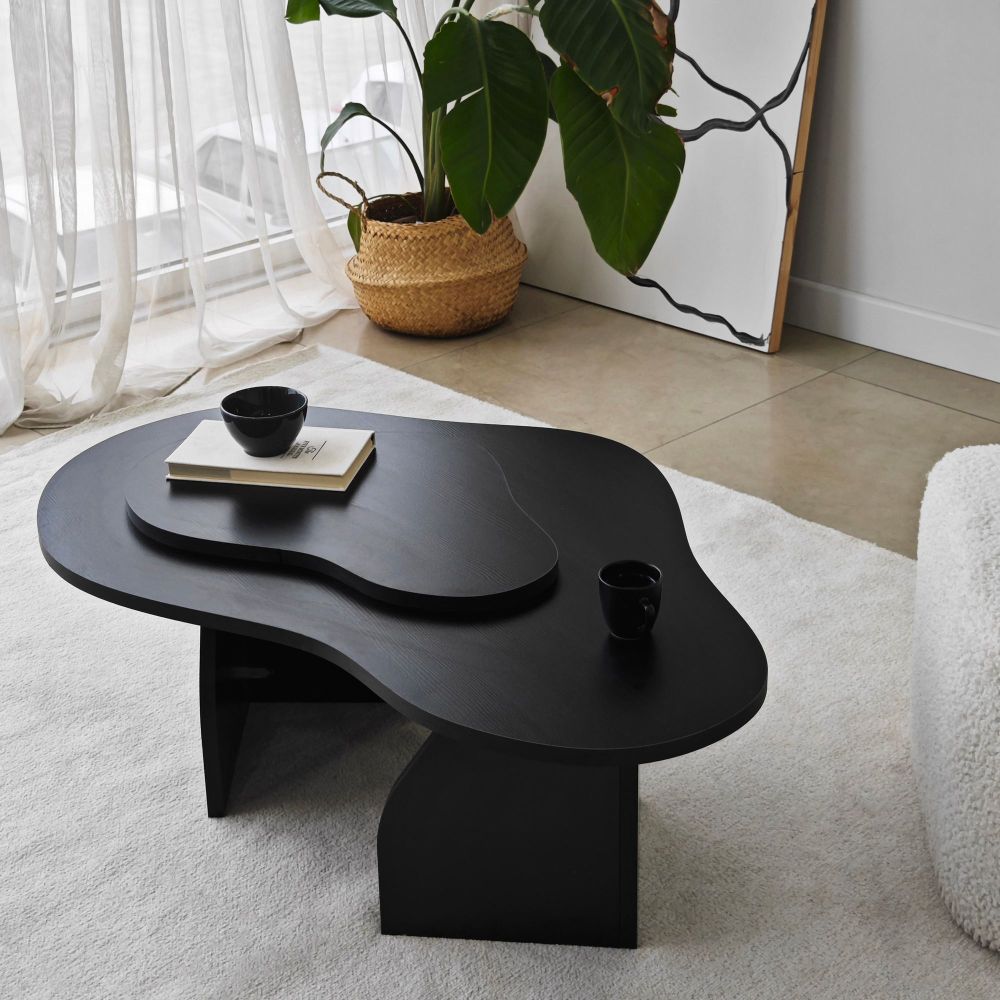 Kafa stol Melted - Crni slika 5