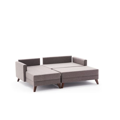 Bella Mini Corner Sofa Left - Brown Brown Corner Sofa-Bed slika 9